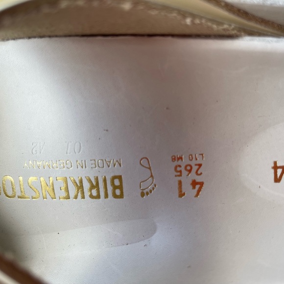 1774 Rare Birkenstock all leather (sole) Vanilla size 41 BNWT - Picture 8 of 8